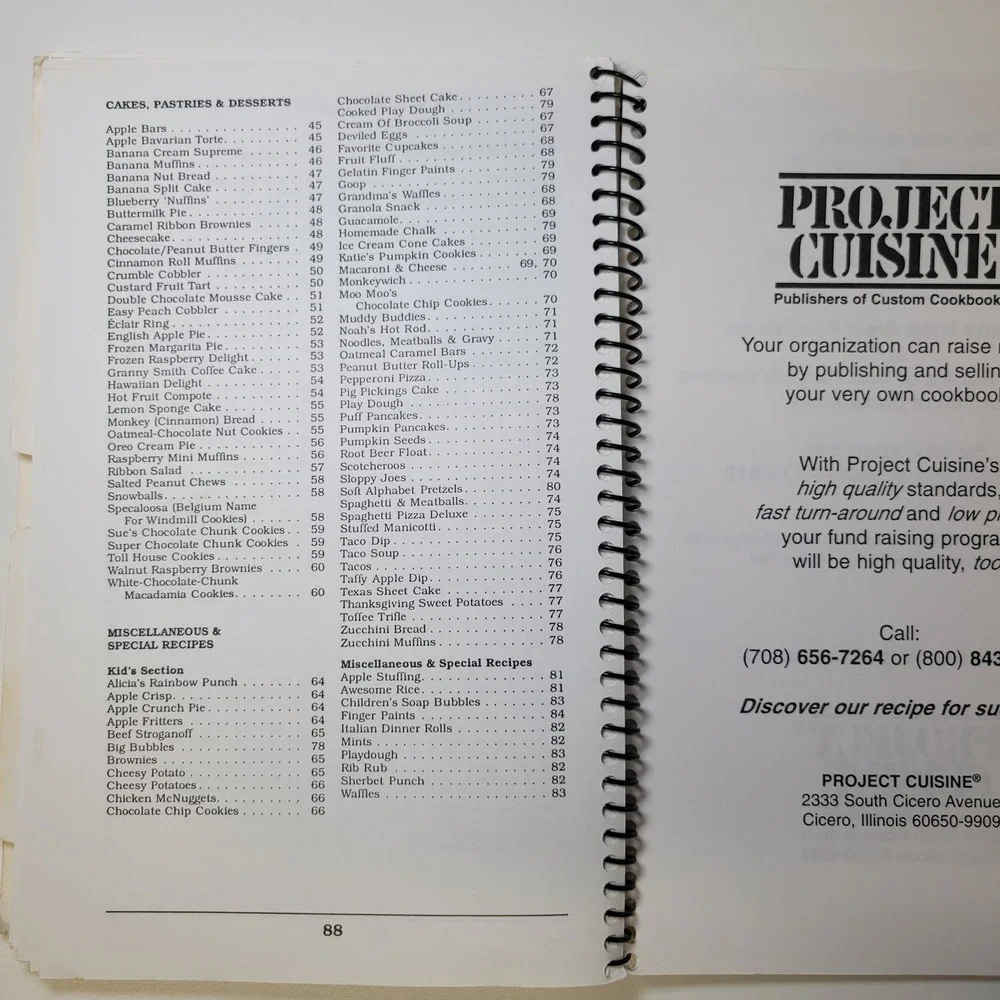 Dinner Saurus Recipe Book Mt‎ Clemens Montessori Parent Guild 1995-1996 Vintage